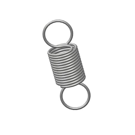 Extension Spring, O= .650, L= 2.00, W= .055